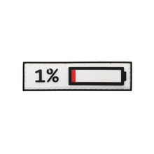 Load image into Gallery viewer, Funny Battery Level 1 OR 99 Percent PVC Hook and Loop Morale Patch FREE USA SHIPPING SHIPS FROM USA PAT-731