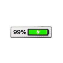 Load image into Gallery viewer, Funny Battery Level 1 OR 99 Percent PVC Hook and Loop Morale Patch FREE USA SHIPPING SHIPS FROM USA PAT-731