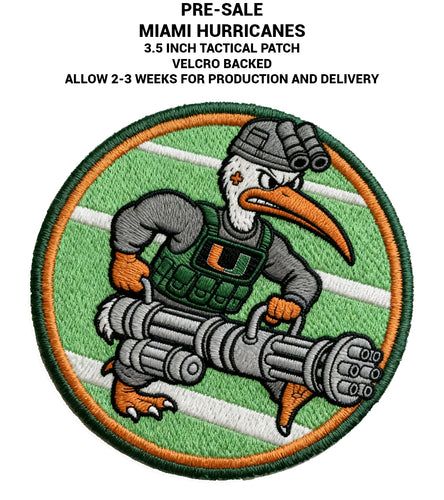 PRE SALE SEBASTIAN MIAMI IBIS HURRICANES TACTICAL MORALE PATCH