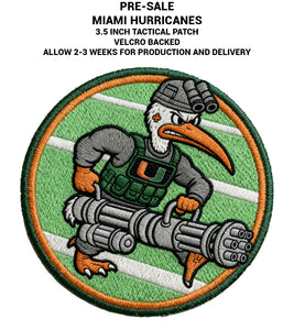 PRE SALE SEBASTIAN MIAMI IBIS HURRICANES TACTICAL MORALE PATCH