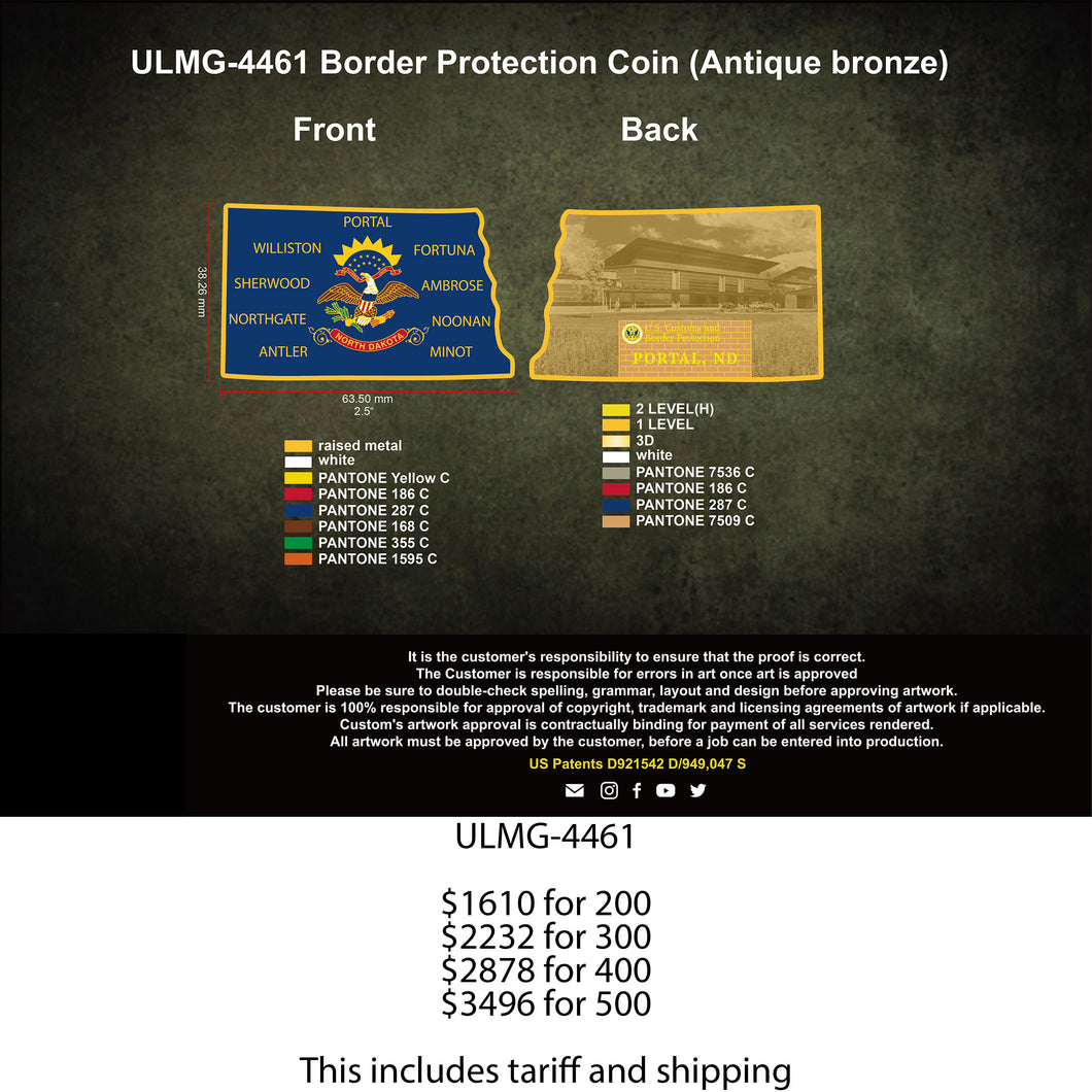 Custom Order for 500 Portal, ND Challenge Coins POC Mark Buick