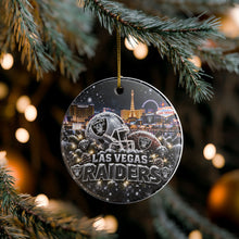 Load image into Gallery viewer, Las Vegas Raiders Football Christmas Holiday Ornament Sublimated Ceramic