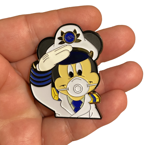 Mouse Mask Pin inspired by Mickey Cruise Line Captain EE-011 ZQ-139