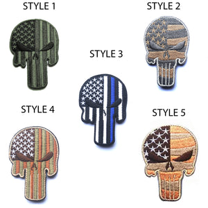 Skull Military Hook and Loop Tactical Morale Patch Ships Free From The USA PAT-761 E-I