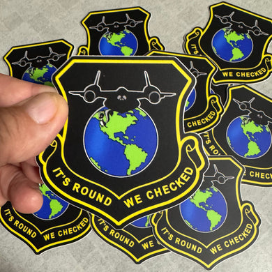 Funny It's Round We Checked SR-71 Blackbird Stickers (2 Pack) Made in the USA Ships From The USA