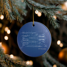 Load image into Gallery viewer, SR-71 Blackbird Blueprint Christmas Holiday Ornament Sublimated Ceramic
