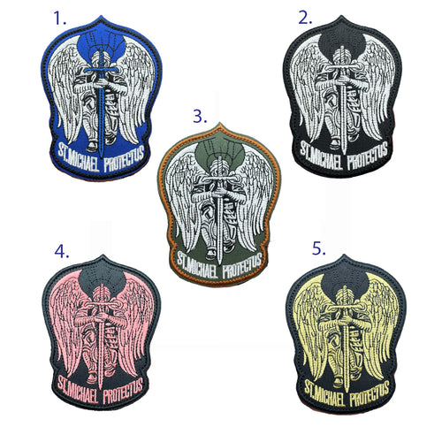 Large Saint Michael Protect Us Patch Hook and Loop Morale Tactical Ships Free In The USA PAT-895/896/897/898/899