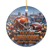 Load image into Gallery viewer, Texas Longhorns Football Christmas Holiday Ornament Sublimated Ceramic