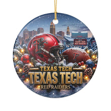 Load image into Gallery viewer, Texas Tech Red Raiders Football Christmas Holiday Ornament Sublimated Ceramic