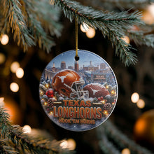 Load image into Gallery viewer, Texas Longhorns Football Christmas Holiday Ornament Sublimated Ceramic