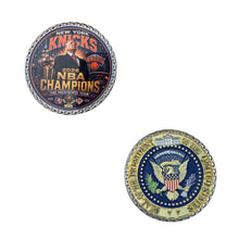 Load image into Gallery viewer, Trump Knicks 2026 NBA Champs Challenge Coin Serialized Only 10 Made