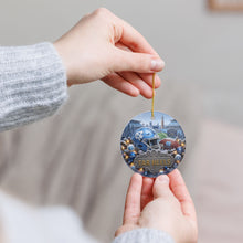 Load image into Gallery viewer, UNC Tarheels North Carolina Football Christmas Holiday Ornament Sublimated Ceramic