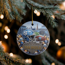 Load image into Gallery viewer, UNC Tarheels North Carolina Football Christmas Holiday Ornament Sublimated Ceramic