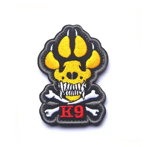 K9 Canine Paw Skull Cross Bones Police Military Hook and Loop Tactical Morale Patch FREE USA SHIPPING SHIPS FROM USA PAT-882