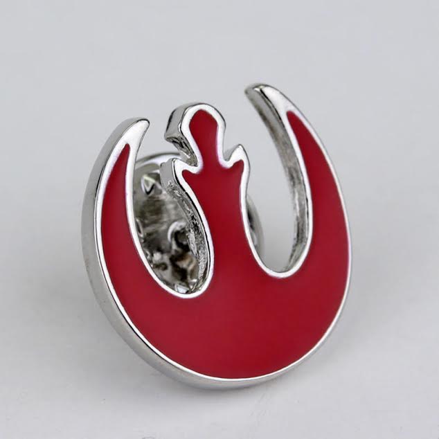Red Star Wars Rebel Alliance Starbird Symbol Metal lapel pin P-086 - www.ChallengeCoinCreations.com