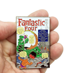Pin version Fantastic Four #1 Stan Lee Marvel Comic Book Issue 1 Version 2 P-089 - www.ChallengeCoinCreations.com