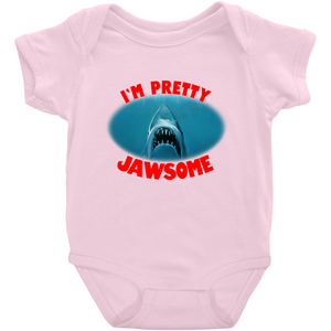 Jaws inspired I'm Pretty Jawsome Infant Baby Body Suit Bodysuit - www.ChallengeCoinCreations.com