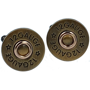 12 Gauge Shotgun Shell Cufflinks CL-016 - www.ChallengeCoinCreations.com