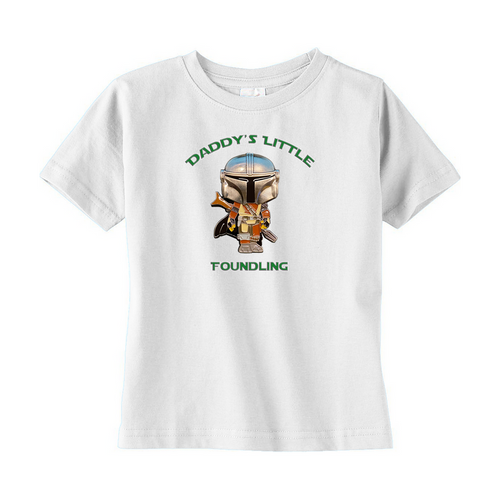 Daddy's Little Foundling Mandalorian Inspired Unisex T-Shirts (Toddler Sizes) - www.ChallengeCoinCreations.com