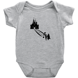 Mandalorian Inspired Baby Yoda's First Visit To Disney Romper Bodysuit - www.ChallengeCoinCreations.com