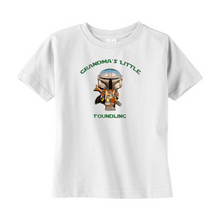 Load image into Gallery viewer, Grandma&#39;s Little Foundling Mandalorian Inspired Unisex T-Shirts (Toddler Sizes) - www.ChallengeCoinCreations.com