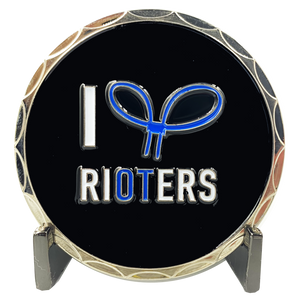 I Love Rioters 2020 Dumpster Fire Handcuff Zip Ties Police Thin Blue Line Overtime Challenge Coin DL2-04 - www.ChallengeCoinCreations.com
