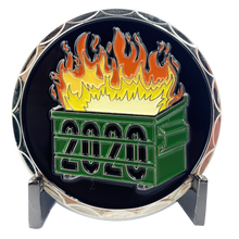 Load image into Gallery viewer, I Love Rioters 2020 Dumpster Fire Handcuff Zip Ties Police Thin Blue Line Overtime Challenge Coin DL2-04 - www.ChallengeCoinCreations.com