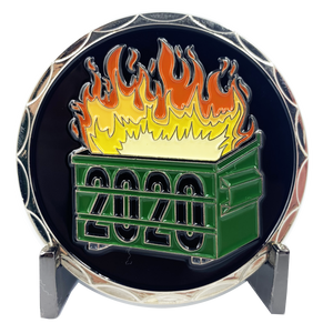 I Love Rioters 2020 Dumpster Fire Handcuff Zip Ties Police Thin Blue Line Overtime Challenge Coin DL2-04 - www.ChallengeCoinCreations.com