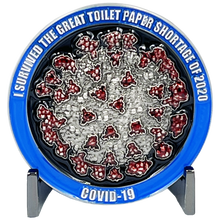 Load image into Gallery viewer, 2021 Pandemic Covid-19 Coronavirus Essential Worker Challenge Coin I Survived The Great EL5-005 - www.ChallengeCoinCreations.com