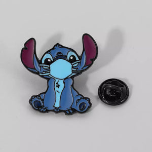 Lilo and Stitch Inspired Covid Mask Enamel Pin Set Free Shipping Ships From USA PS-006
