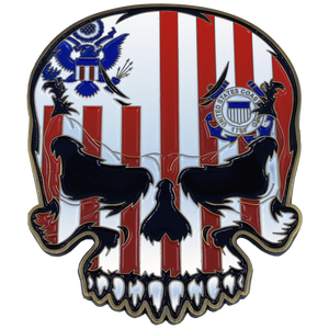 2 pack 3.5" USCG Coast Guard Inspired Skull Sticker Castie FREE USA SHIPPING SHIPS FROM USA