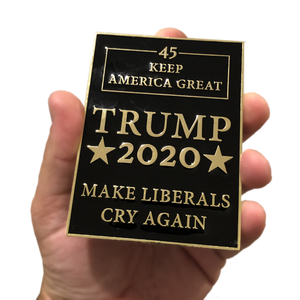 Trump 2020 45 Challenge Coin Medallion MAGA Make Liberals Cry Again Basement Biden Sleepy Joe DL11-13 - www.ChallengeCoinCreations.com