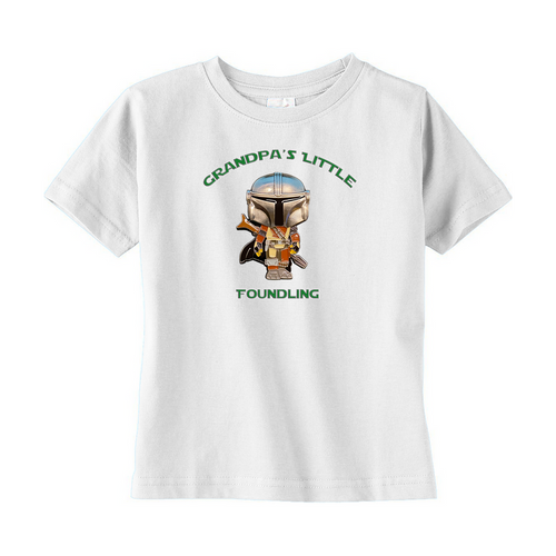 Grandpa's Little Foundling Mandalorian Inspired Unisex T-Shirts (Toddler Sizes) - www.ChallengeCoinCreations.com