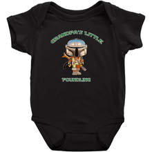 Load image into Gallery viewer, Grandpa&#39;s Little Foundling Mandalorian Inspired Jumpsuit Unisex Baby Infant Preemie - www.ChallengeCoinCreations.com