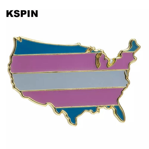 Transgender USA Pride Flag Lapel Pin FREE USA SHIPPING SHIPS FREE FROM USA P-180B
