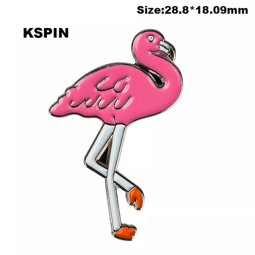 Pink Flamingo Enamel Pin Lapel Pin  FREE USA SHIPPING SHIPS FREE FROM THE USA P-181