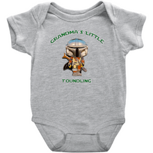 Load image into Gallery viewer, Grandma&#39;s Little Foundling Mandalorian Inspired Jumpsuit Unisex Baby Infant Preemie - www.ChallengeCoinCreations.com