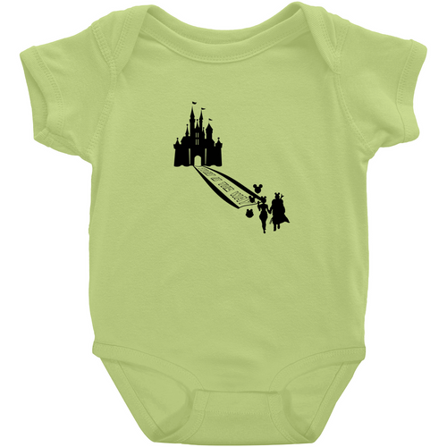 Mandalorian Inspired Baby Yoda's First Visit To Disney Romper Bodysuit - www.ChallengeCoinCreations.com