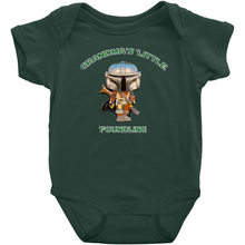 Load image into Gallery viewer, Grandma&#39;s Little Foundling Mandalorian Inspired Jumpsuit Unisex Baby Infant Preemie - www.ChallengeCoinCreations.com