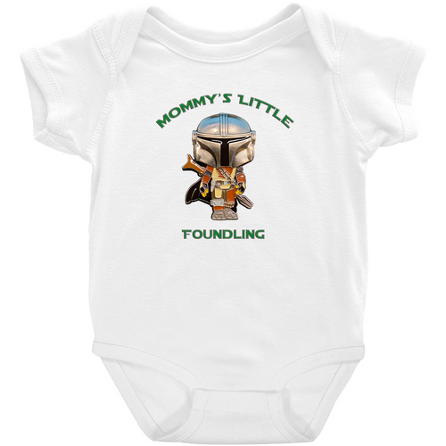 Mommy's Little Foundling Mandalorian Inspired Jumpsuit Unisex Baby Infant Preemie - www.ChallengeCoinCreations.com