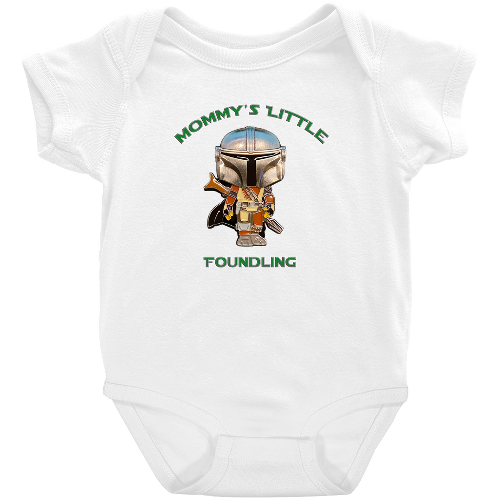 Mommy's Little Foundling Mandalorian Inspired Jumpsuit Unisex Baby Infant Preemie - www.ChallengeCoinCreations.com