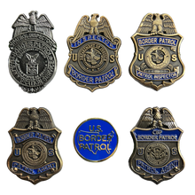 Load image into Gallery viewer, CBP US Border Patrol 6 piece historic through the years Honor First lapel pin set BL1-09B P-159A