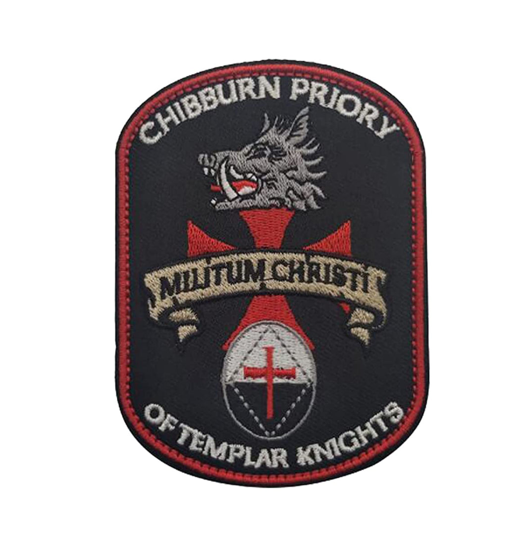 Chibburn Priory Militum Christi ofTemplar Knights Tactical Embroidered Hook and Loop Morale Patch FREE USA SHIPPING SHIPS FREE FROM USA PAT-684