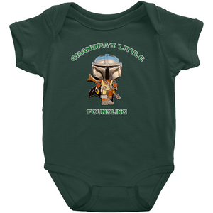 Grandpa's Little Foundling Mandalorian Inspired Jumpsuit Unisex Baby Infant Preemie - www.ChallengeCoinCreations.com