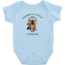 Load image into Gallery viewer, Mommy&#39;s Little Foundling Mandalorian Inspired Jumpsuit Unisex Baby Infant Preemie - www.ChallengeCoinCreations.com