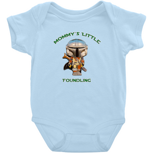 Mommy's Little Foundling Mandalorian Inspired Jumpsuit Unisex Baby Infant Preemie - www.ChallengeCoinCreations.com