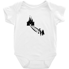 Load image into Gallery viewer, Mandalorian Inspired Baby Yoda&#39;s First Visit To Disney Romper Bodysuit - www.ChallengeCoinCreations.com