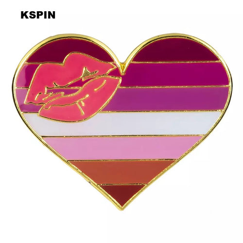 Lipstick Lesbian Pride Flag Lapel Pin FREE USA SHIPPING SHIPS FREE FROM USA P-181C