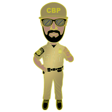 Load image into Gallery viewer, CBP Air and Marine Interdiction Agent Bobblehead Pin Blackhawk Midnight Express AMO H-021 - www.ChallengeCoinCreations.com