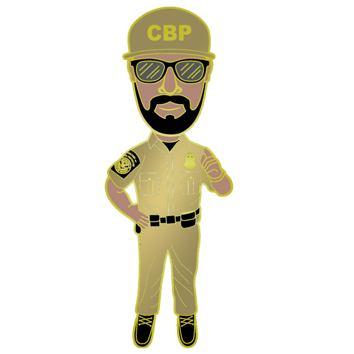 CBP Air and Marine Interdiction Agent Bobblehead Pin Blackhawk Midnight Express AMO H-021 - www.ChallengeCoinCreations.com